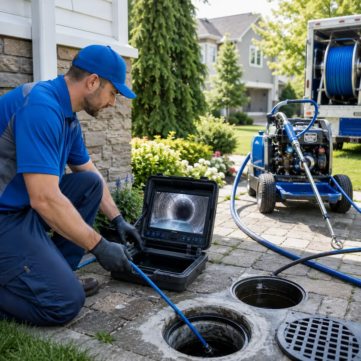 Outdoor drain cleaning professionals serving Valley Spring, TX